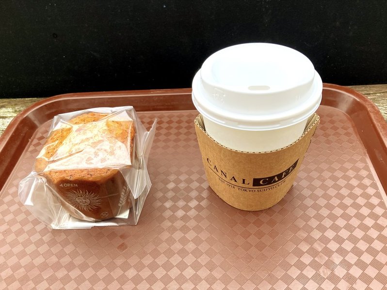カナルカフェのマフィンとお茶セット