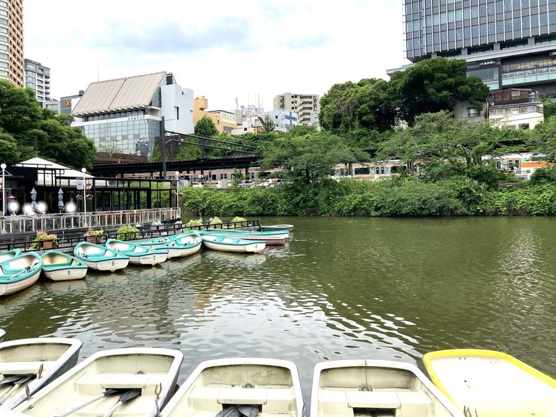 カナルカフェデッキサイドの席からの風景